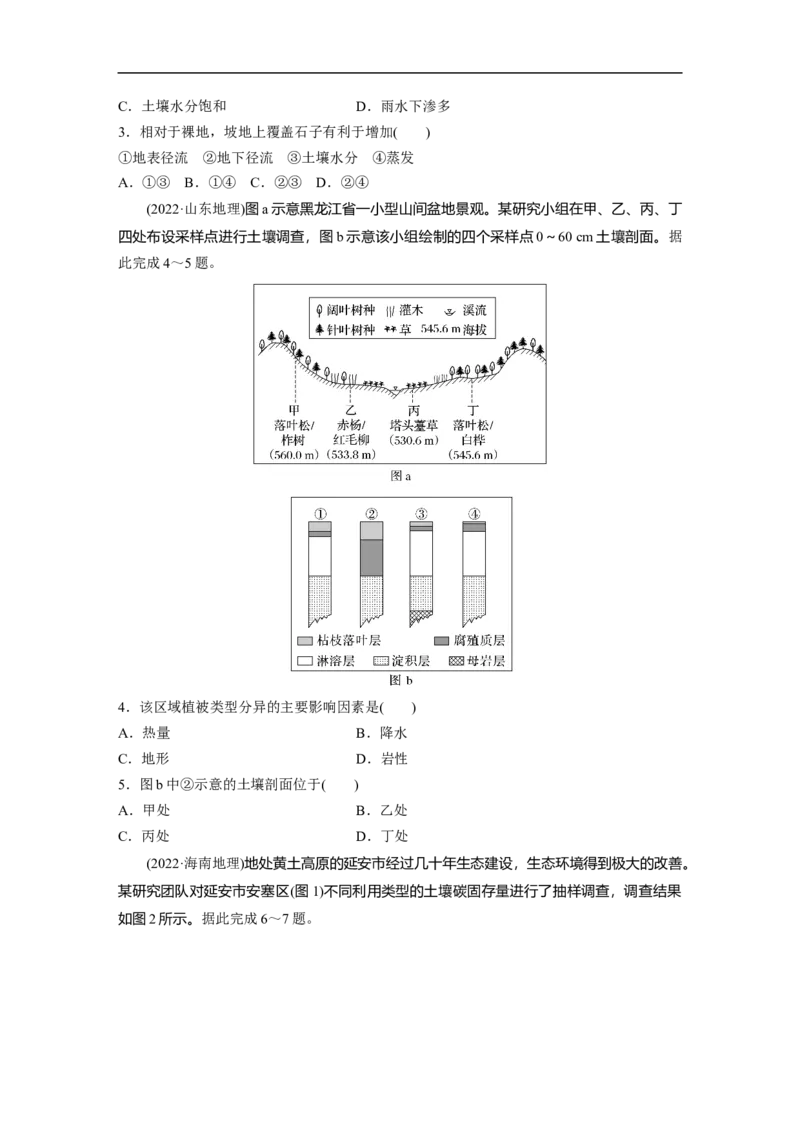 专题5　主题5　土壤发育_9.2025地理总复习_2025年新高考资料_二轮复习_2025年高考地理二轮复习讲义+专题强化练（学生版）_专题强化练