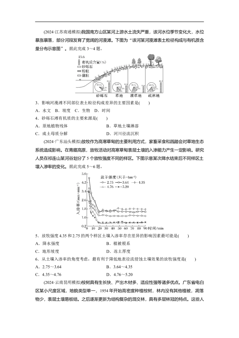 专题5　主题5　土壤发育_9.2025地理总复习_2025年新高考资料_二轮复习_2025年高考地理二轮复习讲义+专题强化练（学生版）_专题强化练
