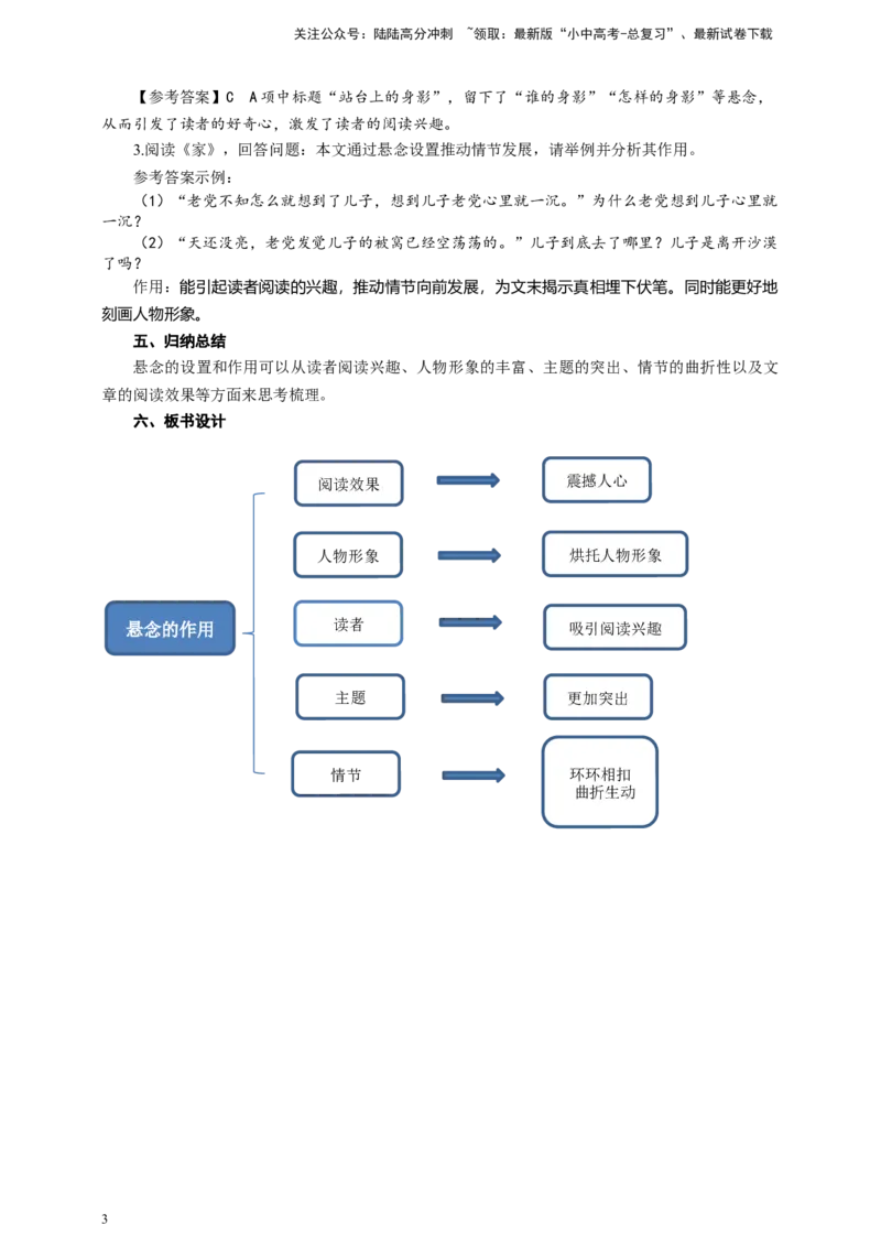 语文中考悬念的设置与作用专题复习教学设计_02中考总复习（2026版更新中）_01-语文-中考总复习_2025年中考资料_备考2025中考语文二轮专项复习课件+教案+导学案