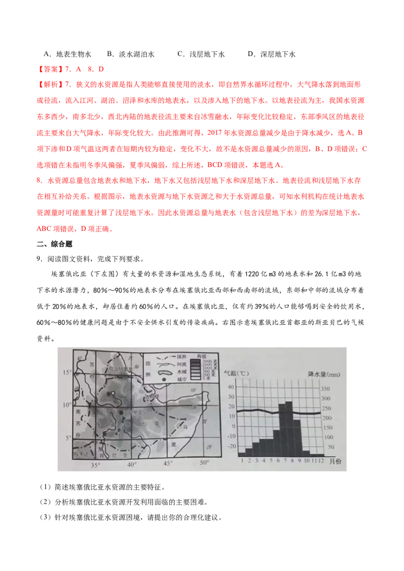 地理微考点：水资源考点-备战2023年高考全二轮复习地理微考点狙击与专项突破_9.2025地理总复习_2023年新高考复习资料_专项复习_备战2023年高考地理总复习微考点狙击与专项测练_先导辑