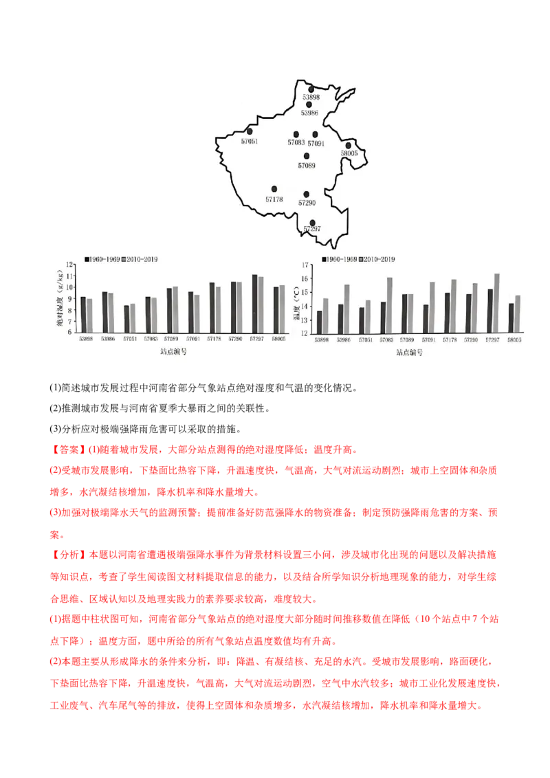 地理微考点519城市水文效应2023年高考总复习地理微考点狙击与专项突破_9.2025地理总复习_2023年新高考复习资料_专项复习_备战2023年高考地理总复习微考点狙击与专项测练_第十辑
