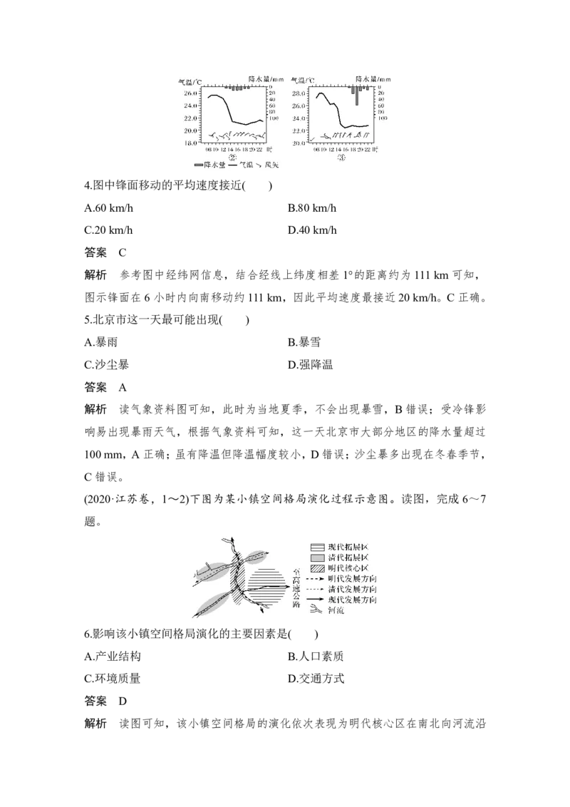2025年高考地理考前识图技能专项训练技法4　过程示意图判读_9.2025地理总复习_2025年新高考资料_二轮复习_2025年高考地理考前增分特训