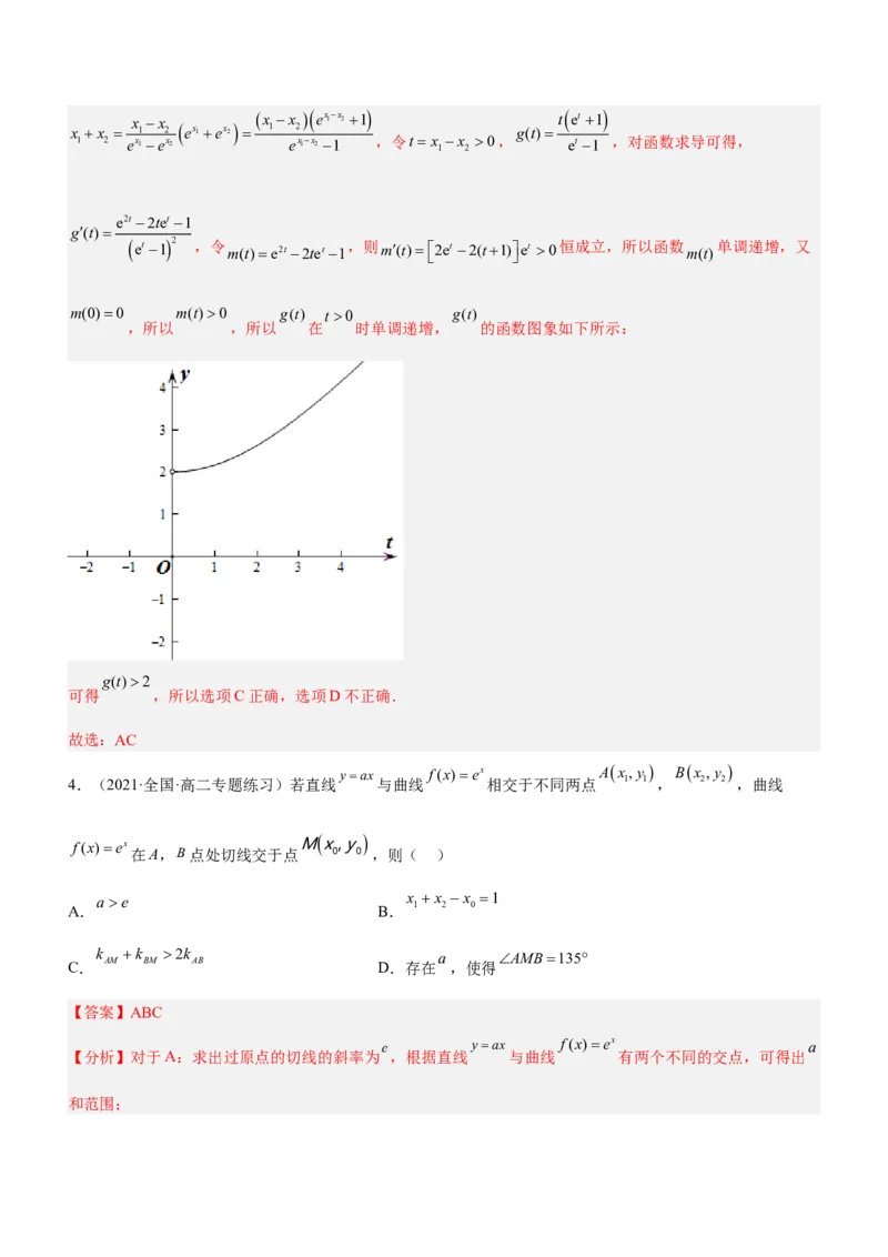 专题08极值点偏移问题（练）解析版_2.2025数学总复习_2023年新高考资料_二轮复习_备战2023年高考数学二轮复习考点精讲练（新教材&middot;新高考）