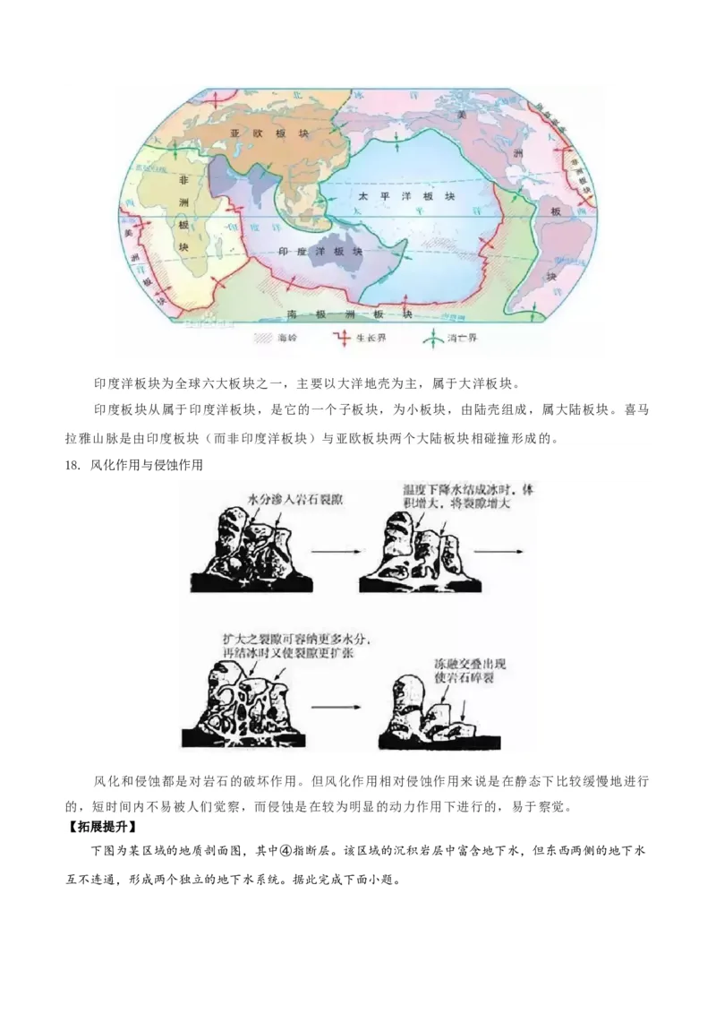 地理微考点：地质地貌易混知识点-备战2023年高考总复习地理微考点狙击与专项突破_9.2025地理总复习_2023年新高考复习资料_专项复习_备战2023年高考地理总复习微考点狙击与专项测练