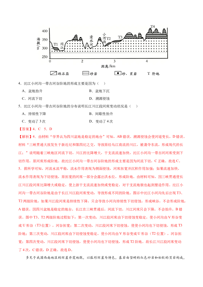 地理微考点：地质地貌易混知识点-备战2023年高考总复习地理微考点狙击与专项突破_9.2025地理总复习_2023年新高考复习资料_专项复习_备战2023年高考地理总复习微考点狙击与专项测练