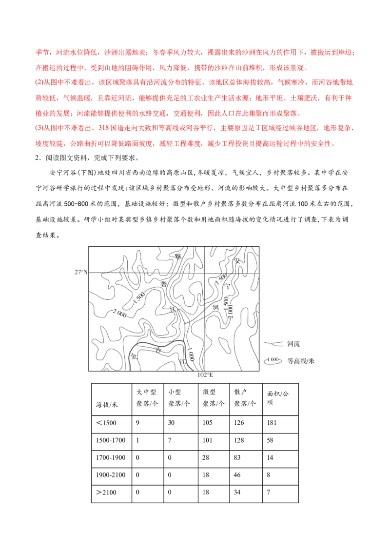 地理微考点526地形、河流、气候与聚落-2023年高考总复习地理微考点狙击与专项突破_9.2025地理总复习_2023年新高考复习资料_专项复习_备战2023年高考地理总复习微考点狙击与专项测练