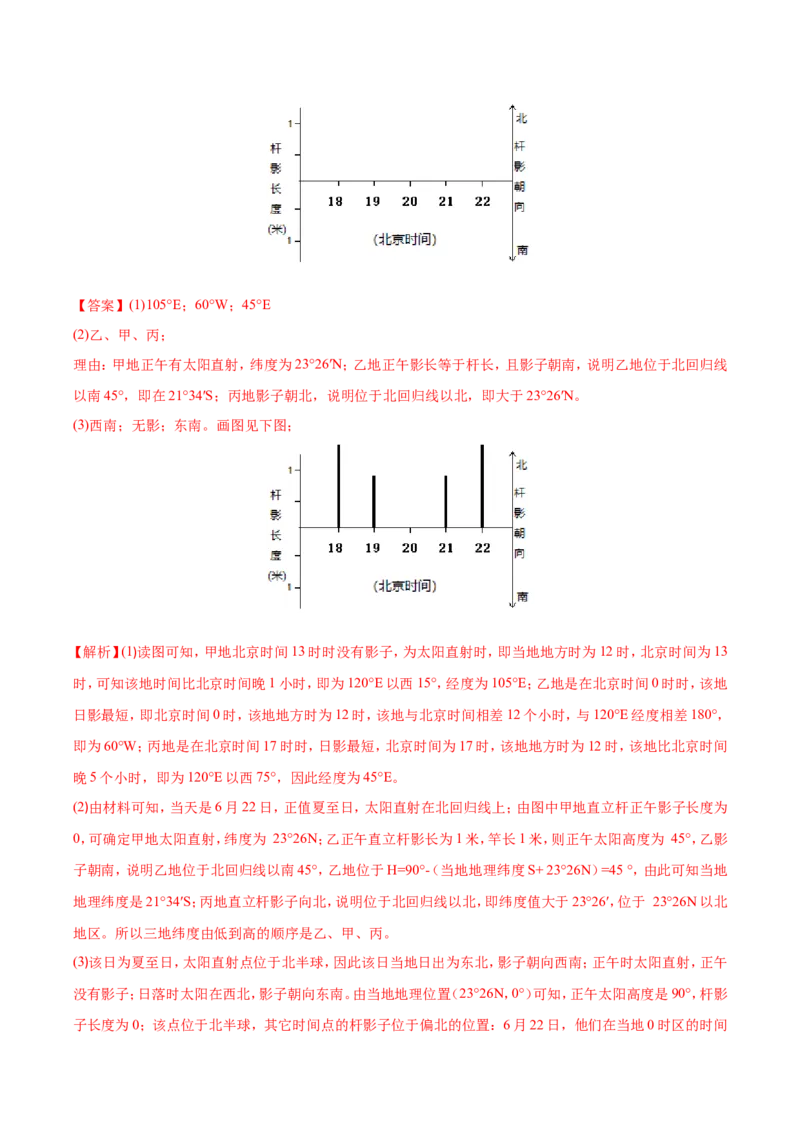 专题04地球的运动-备战2023年高考地理一轮复习精讲精练（解析版）_9.2025地理总复习_赠品通用版（老高考）复习资料_一轮复习_备战2023年高考地理一轮复习精讲精练