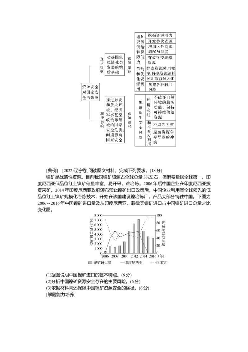 2025届高中地理人教版一轮复习第73课时导学案：资源安全对国家安全的影响_9.2025地理总复习_2025年新高考资料_一轮复习_人教版2025届高中地理一轮复习知识梳理(课件+导学案+练习)