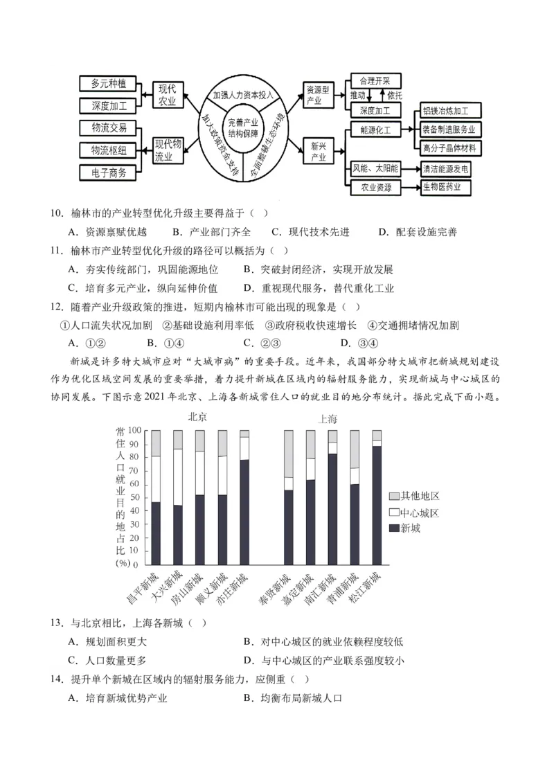 区域发展（通关卷二）（原卷版）_9.2025地理总复习_2024年新高考资料_1.2024一轮复习_2024年高考地理一轮复习讲练测（新教材新高考）