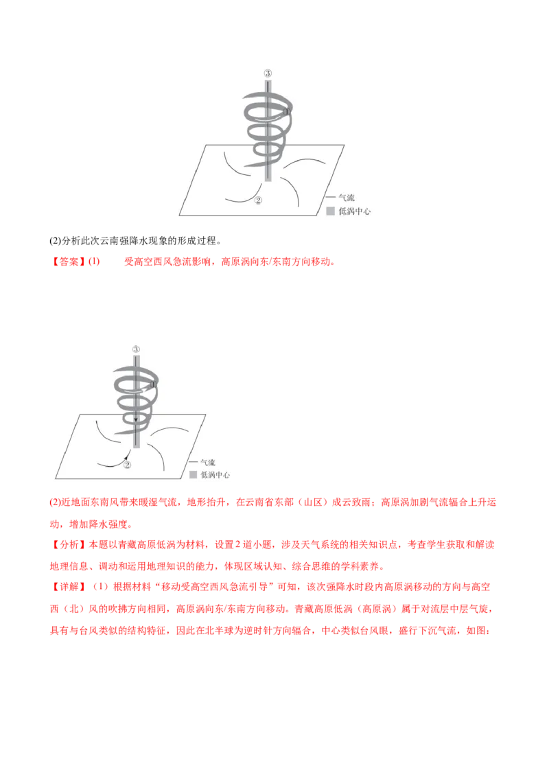 专题4地球上的大气（练习）（解析版）_9.2025地理总复习_2024年新高考资料_3.2024专项复习_备战2024年高考地理总复习专题考点+微专题集成讲练辑