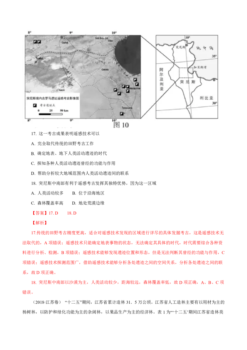 专题13区域可持续发展与地理信息技术解析版_9.2025地理总复习_2023年新高考复习资料_专项复习_十年高考真题地理分项解析_十年高考真题地理分项解析（第13-17专题）