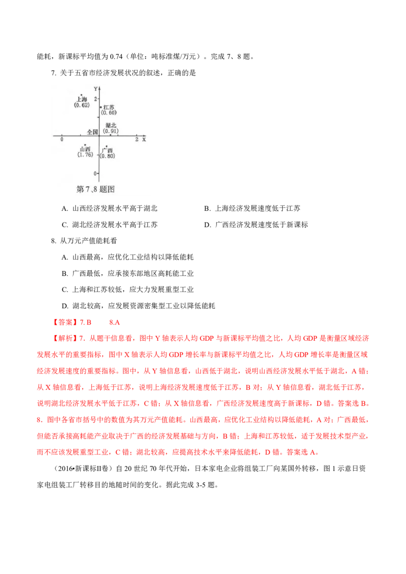 专题13区域可持续发展与地理信息技术解析版_9.2025地理总复习_2023年新高考复习资料_专项复习_十年高考真题地理分项解析_十年高考真题地理分项解析（第13-17专题）