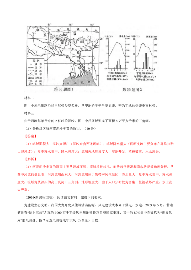 专题13区域可持续发展与地理信息技术解析版_9.2025地理总复习_2023年新高考复习资料_专项复习_十年高考真题地理分项解析_十年高考真题地理分项解析（第13-17专题）