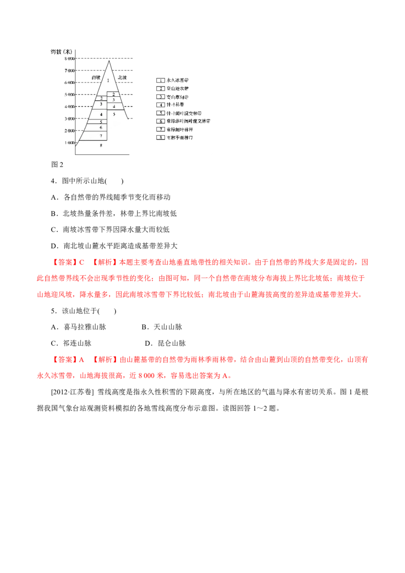 专题06自然地理环境的整体性与差异性（解析版）_9.2025地理总复习_2023年新高考复习资料_专项复习_十年高考真题地理分项解析_十年高考真题地理分项解析（第1-6专题）