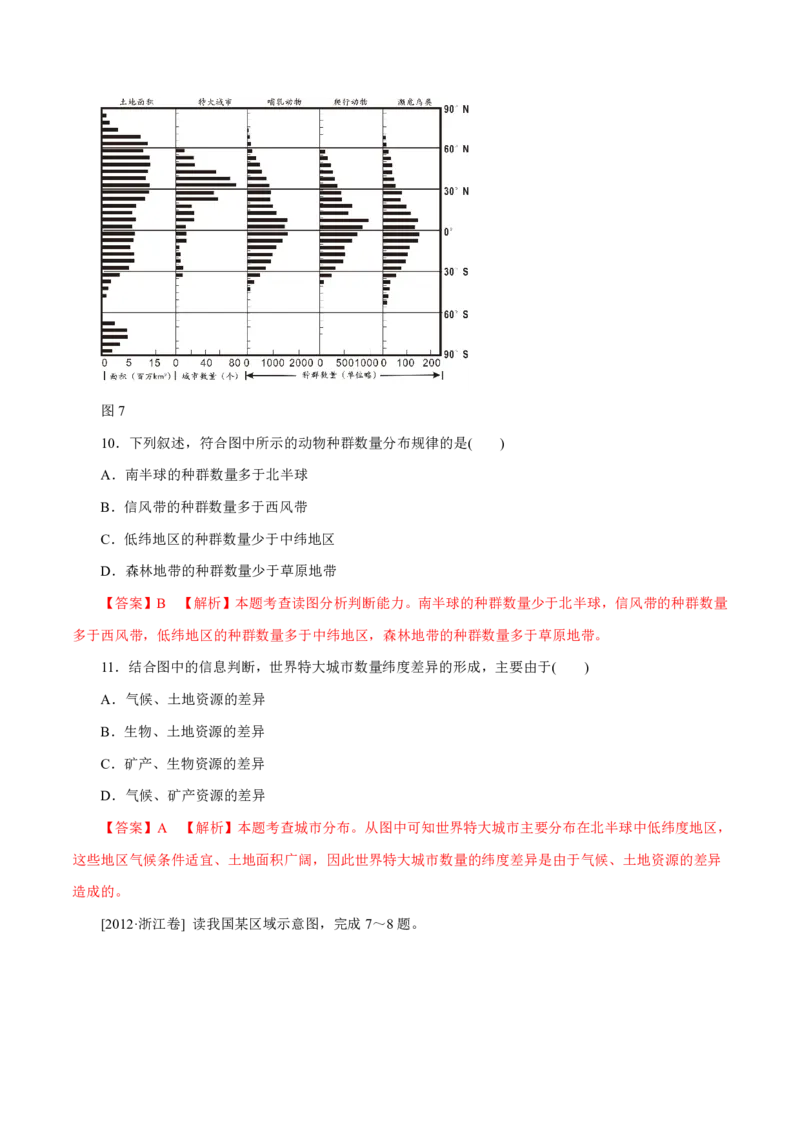 专题06自然地理环境的整体性与差异性（解析版）_9.2025地理总复习_2023年新高考复习资料_专项复习_十年高考真题地理分项解析_十年高考真题地理分项解析（第1-6专题）
