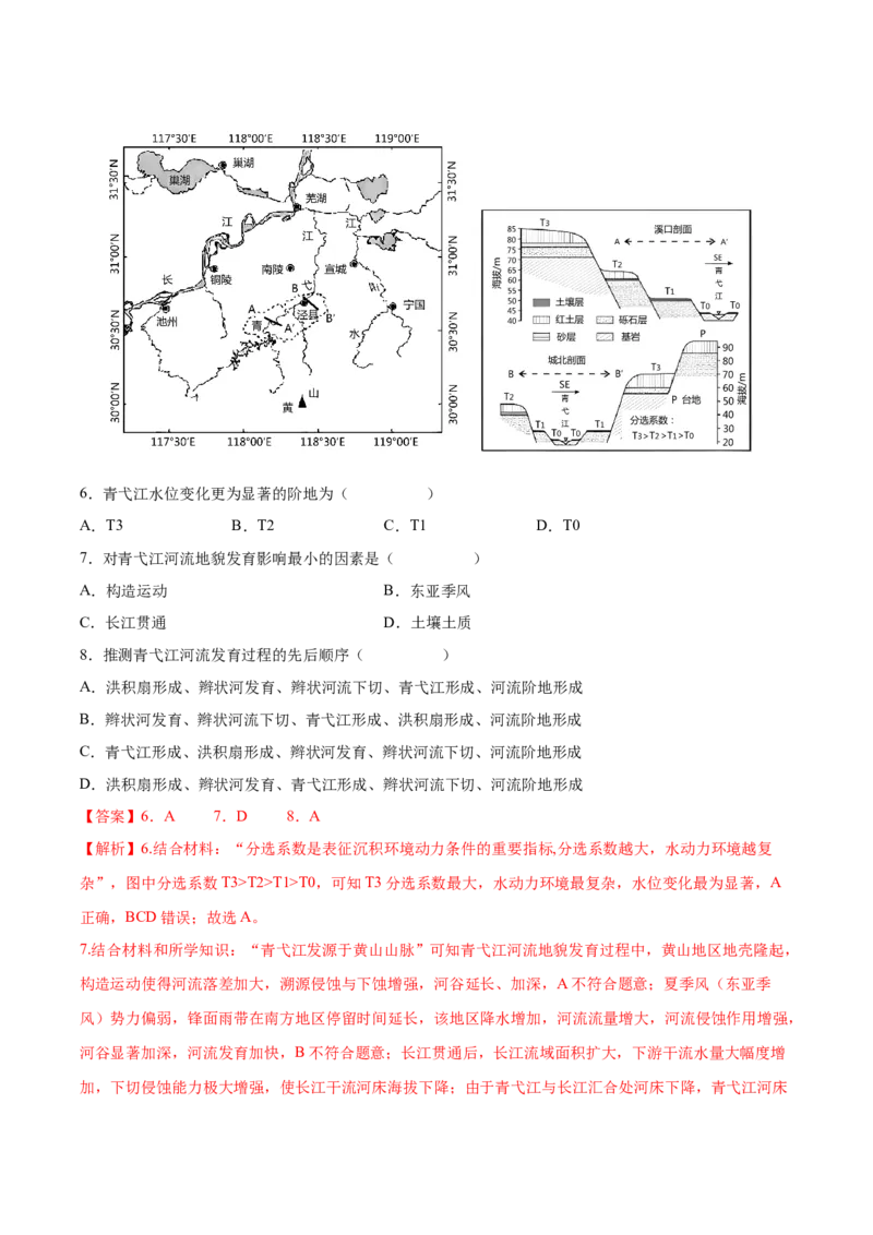 专题08地表形态-备战2023年高考地理一轮复习精讲精练（解析版）_9.2025地理总复习_赠品通用版（老高考）复习资料_一轮复习_备战2023年高考地理一轮复习精讲精练