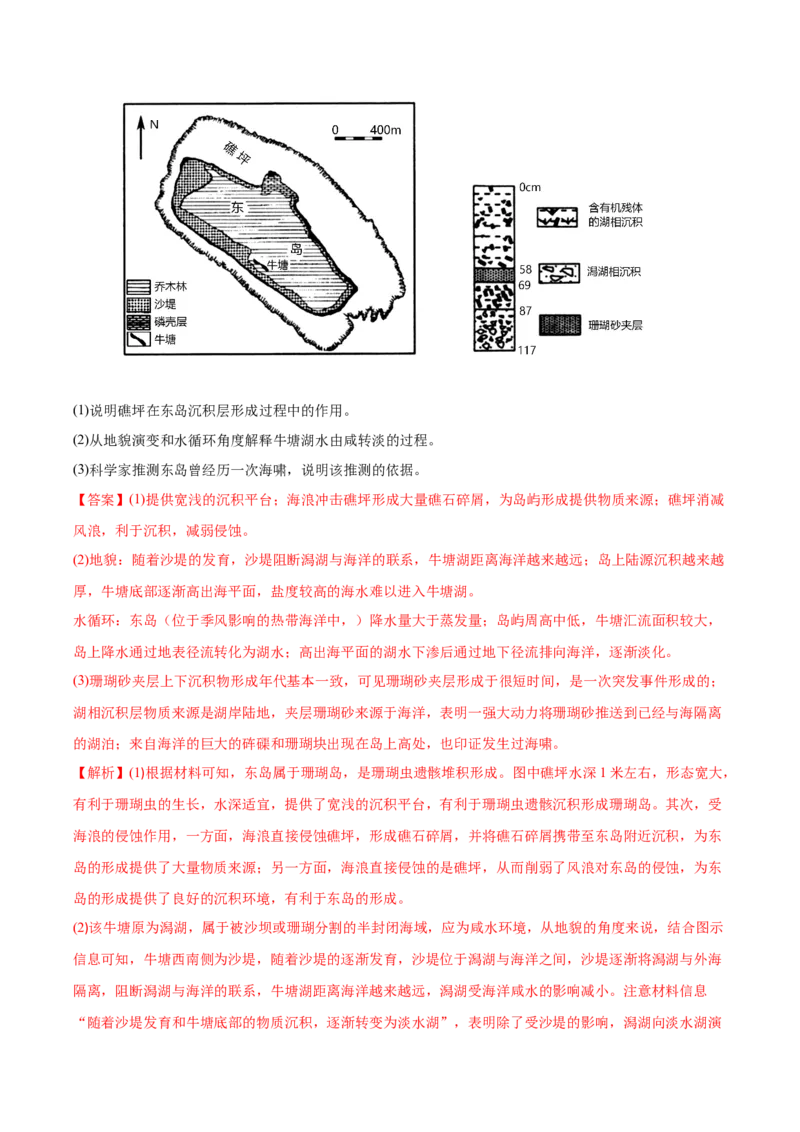 专题08地表形态-备战2023年高考地理一轮复习精讲精练（解析版）_9.2025地理总复习_赠品通用版（老高考）复习资料_一轮复习_备战2023年高考地理一轮复习精讲精练