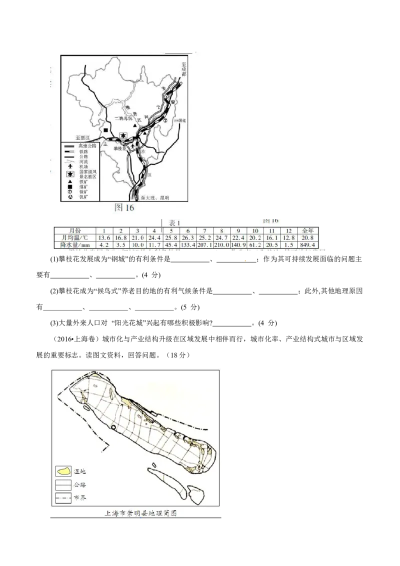 专题09城市（原卷版）_9.2025地理总复习_2023年新高考复习资料_专项复习_十年高考真题地理分项解析_十年高考真题地理分项解析（第7-12专题）