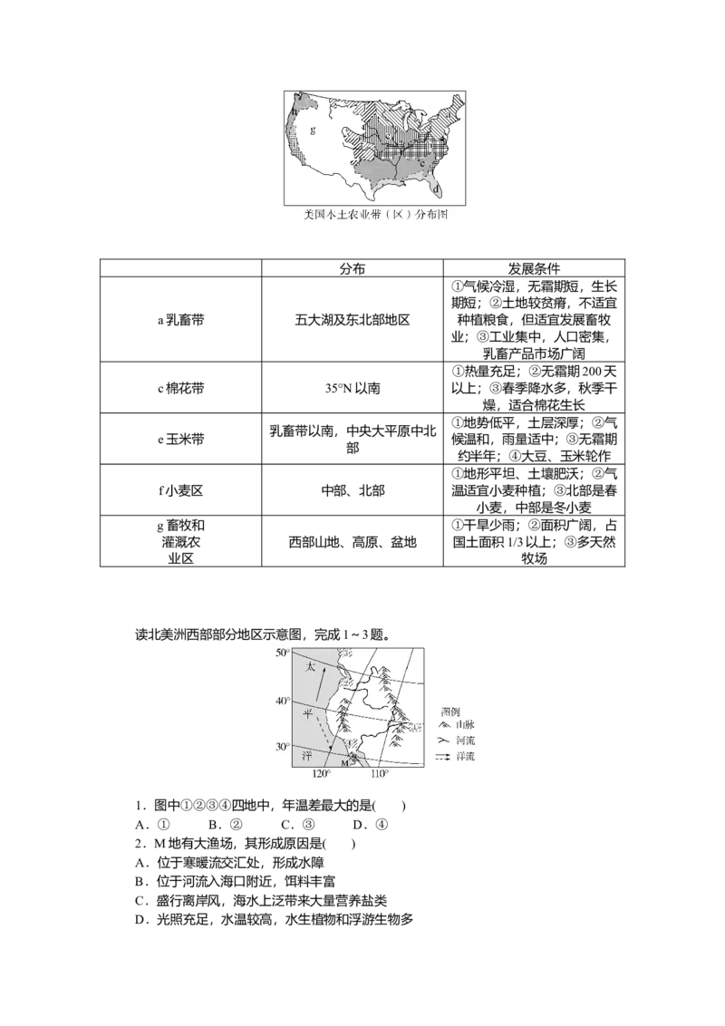 2025届高中地理人教版一轮复习第84课时导学案：美国　巴西　澳大利亚_9.2025地理总复习_2025年新高考资料_一轮复习_人教版2025届高中地理一轮复习知识梳理(课件+导学案+练习)