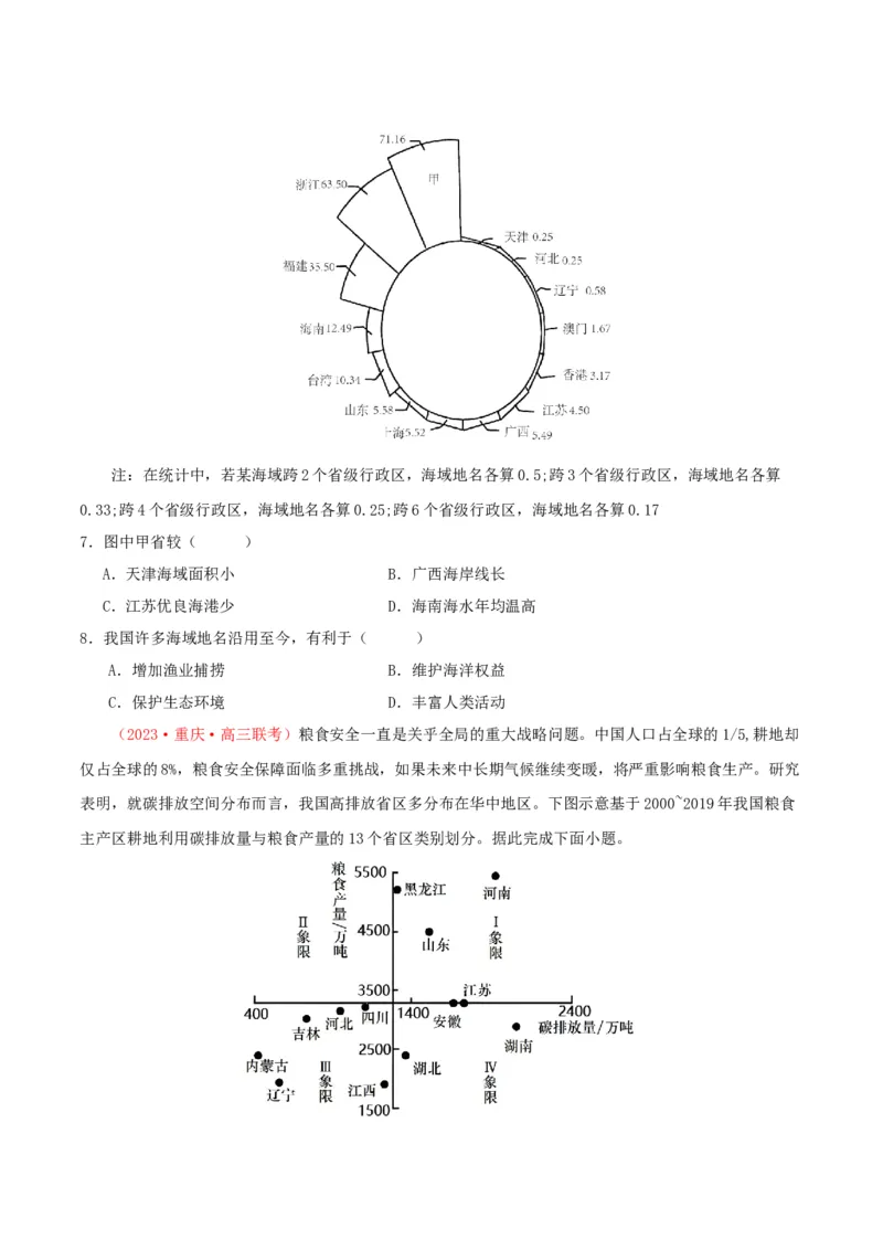 专题20资源与国家安全-口袋书2024年高考地理一轮复习知识清单_9.2025地理总复习_2024年新高考资料_1.2024一轮复习_2024年高考地理一轮复习知识清单
