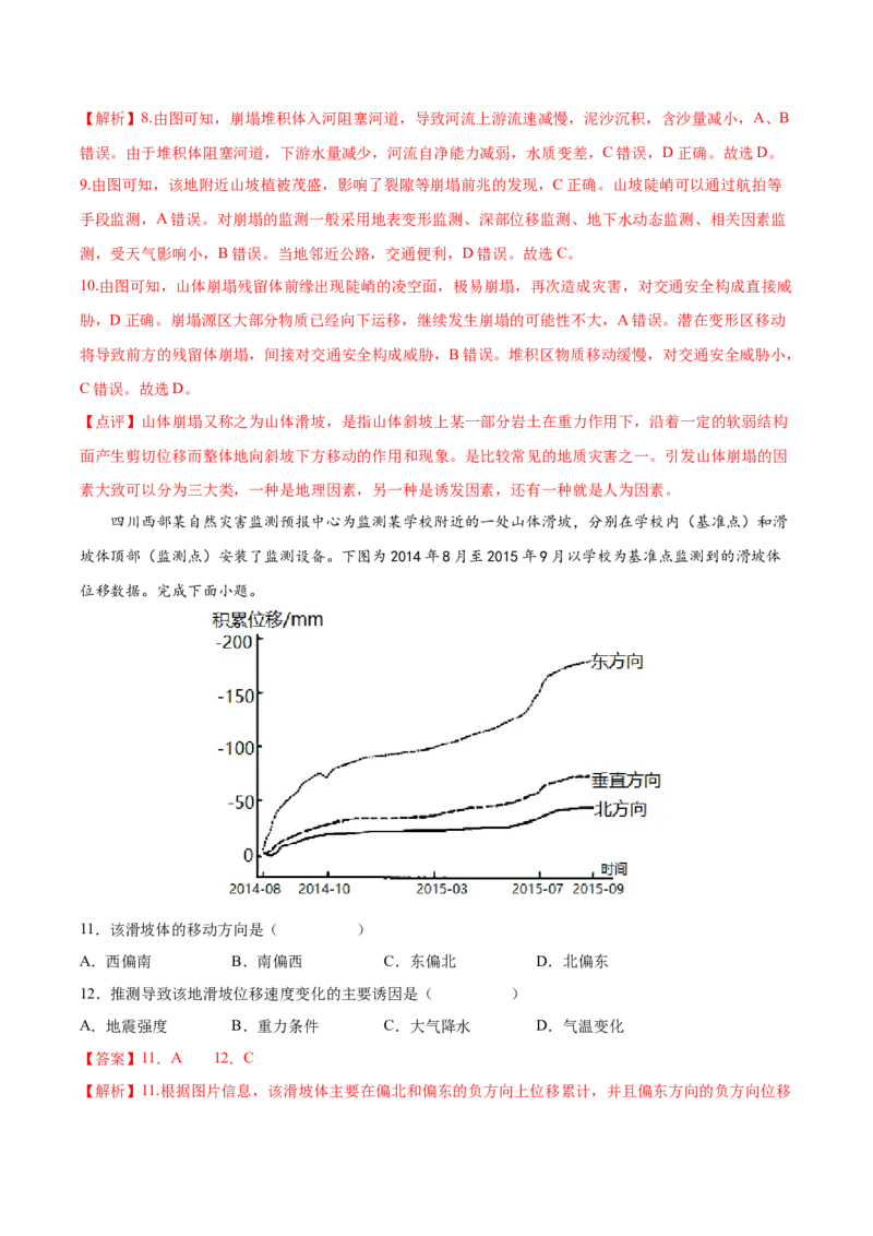 专题10自然灾害-备战2023年高考地理一轮复习精讲精练（解析版）_9.2025地理总复习_赠品通用版（老高考）复习资料_一轮复习_备战2023年高考地理一轮复习精讲精练
