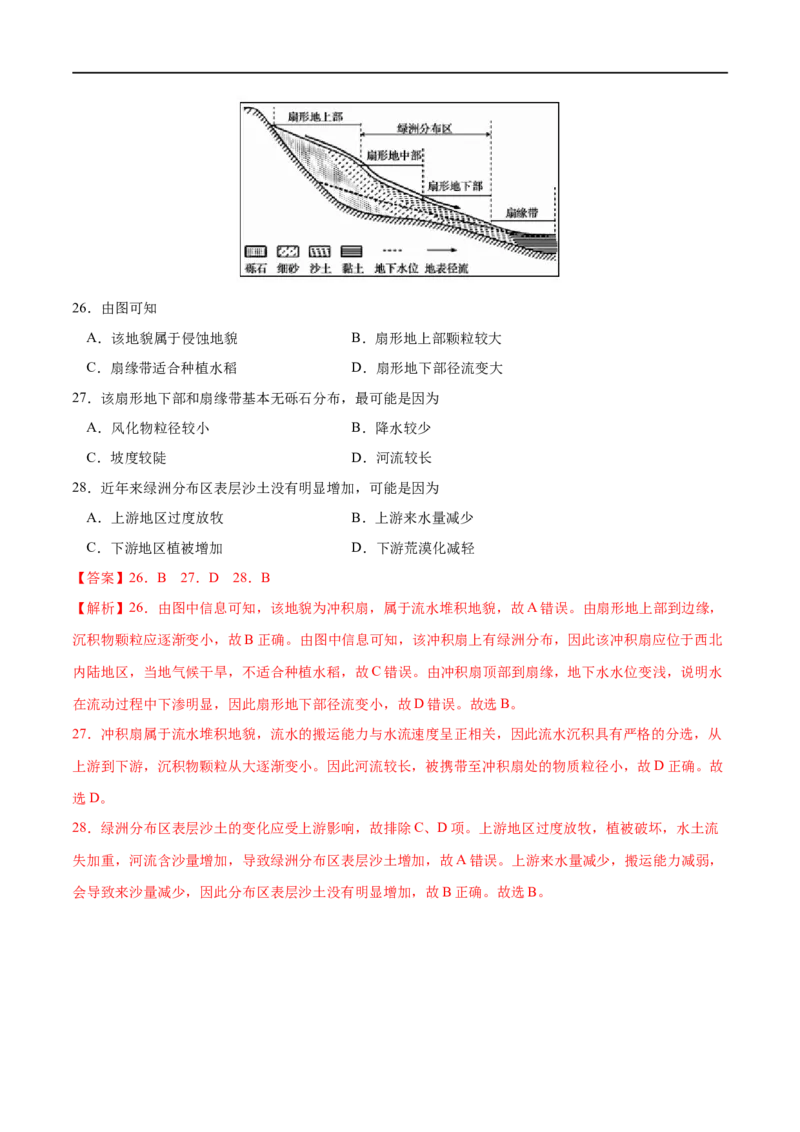 专题04地貌-2023年高考地理一轮复习小题多维练（解析版）_9.2025地理总复习_2023年新高考复习资料_一轮复习_2023年高考地理一轮复习小题多维练（新高考专用）_地貌