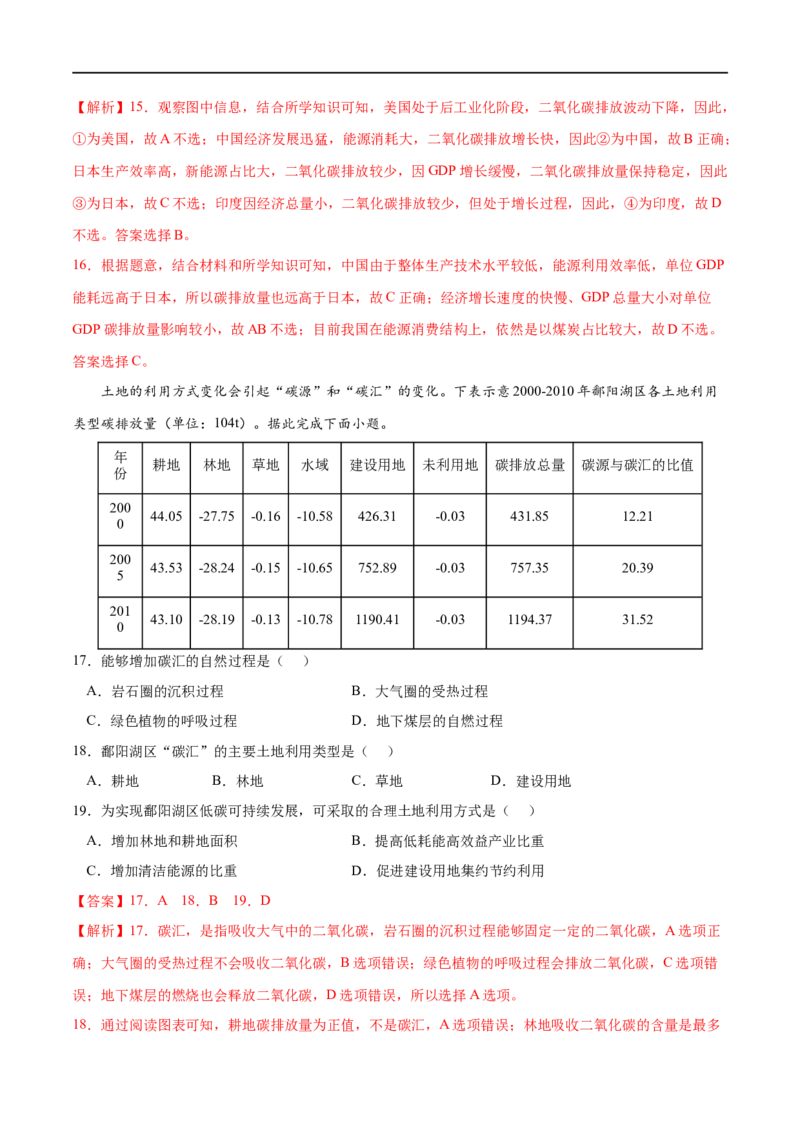 专题23环境安全与国家安全-2023年高考地理一轮复习小题多维练（解析版）_9.2025地理总复习_2023年新高考复习资料_一轮复习_2023年高考地理一轮复习小题多维练（新高考专用）