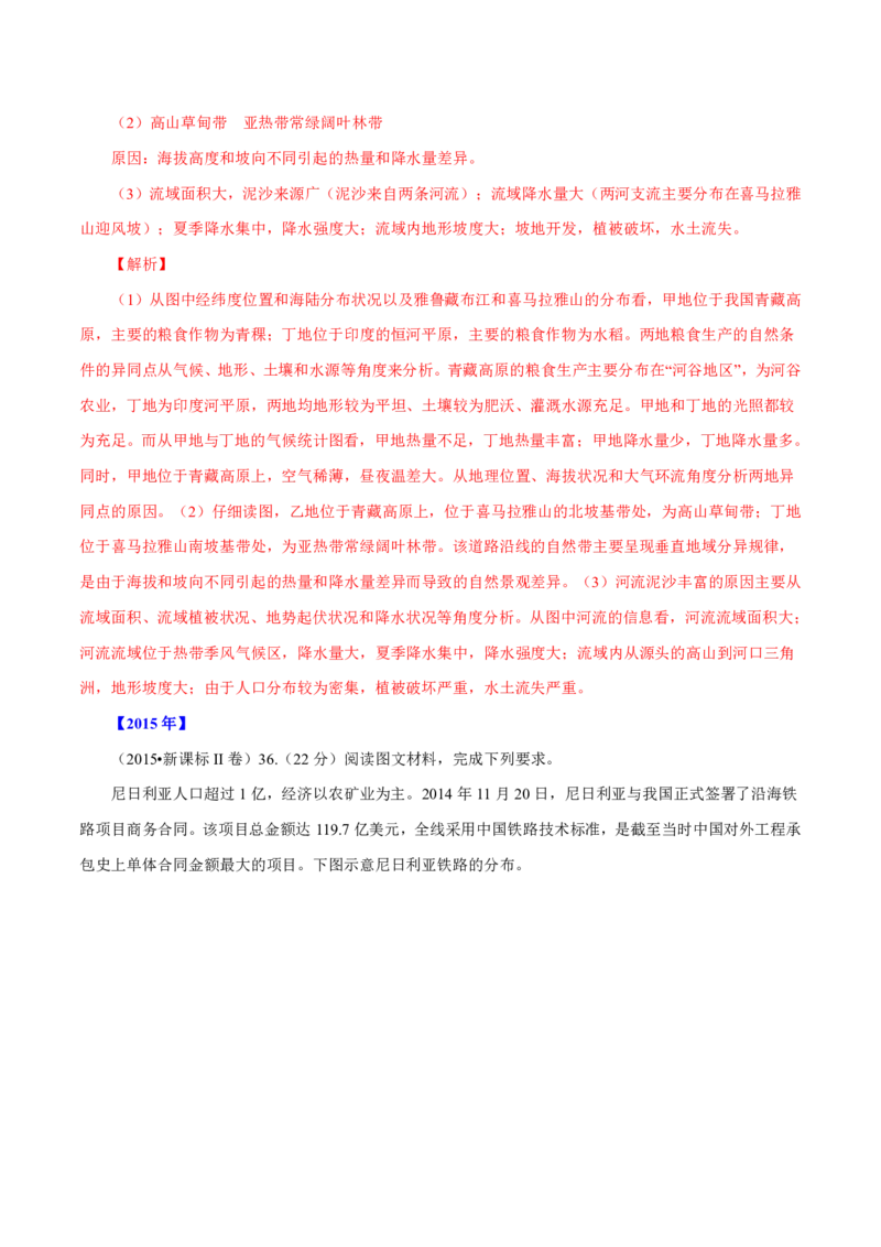 专题15世界地理解析版_9.2025地理总复习_2023年新高考复习资料_专项复习_十年高考真题地理分项解析_十年高考真题地理分项解析（第13-17专题）