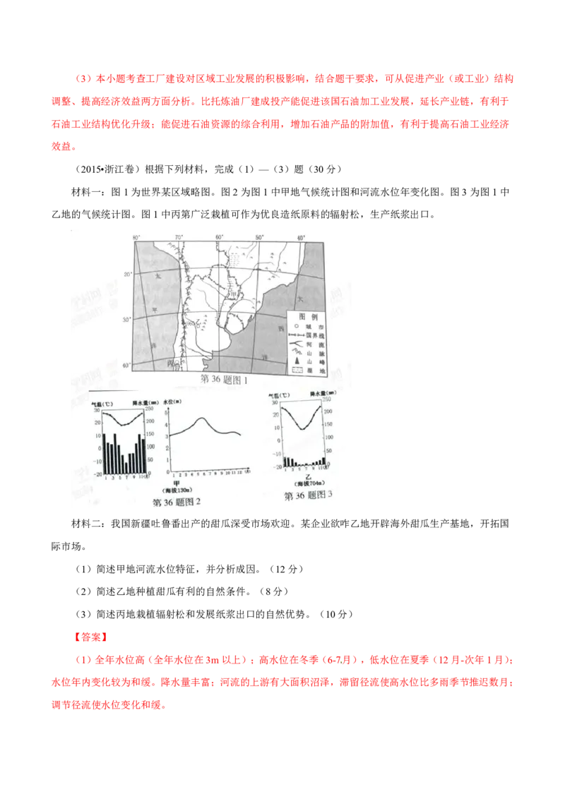 专题15世界地理解析版_9.2025地理总复习_2023年新高考复习资料_专项复习_十年高考真题地理分项解析_十年高考真题地理分项解析（第13-17专题）