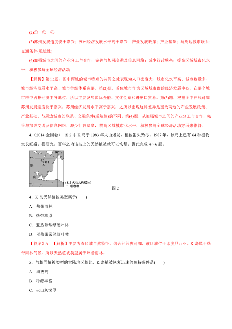 专题15世界地理解析版_9.2025地理总复习_2023年新高考复习资料_专项复习_十年高考真题地理分项解析_十年高考真题地理分项解析（第13-17专题）