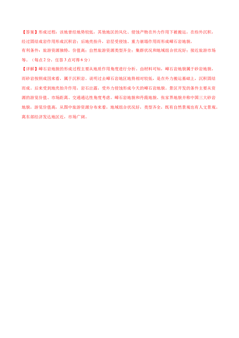 地理微考点：嶂石岩地貌的形成过程-备战2023年高考总复习地理微考点狙击与专项突破_9.2025地理总复习_2023年新高考复习资料_专项复习_备战2023年高考地理总复习微考点狙击与专项测练