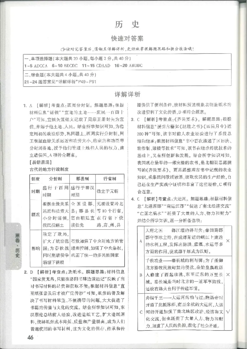 7科合订-答案详解详析_初中资料合集_2025《万唯中考&bull;黑白卷》多地方版（更30省）_2025《万唯中考&bull;黑白卷》7科全套（江西）_2025年万唯中考黑白卷化学江西地区