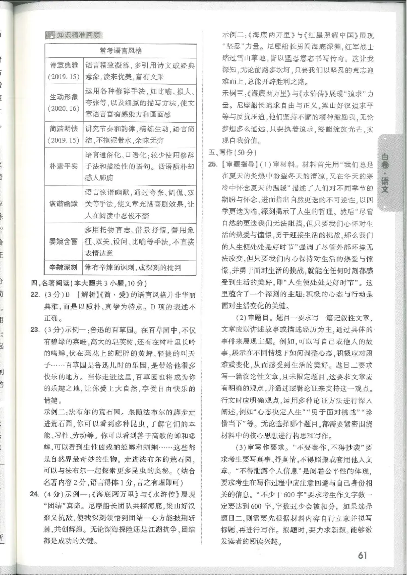 7科合订-答案详解详析_初中资料合集_2025《万唯中考&bull;黑白卷》多地方版（更30省）_2025《万唯中考&bull;黑白卷》7科全套（江西）_2025年万唯中考黑白卷化学江西地区