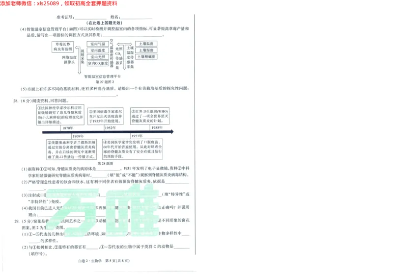 A42025版WW黑白卷生物白卷_初中资料合集_万唯2025万唯中考《黑白卷-地生》多地版本（已更12省）_2025《万唯中考&bull;黑白卷》地生（福建）_2025版《WW中考黑白卷》（FJ专版）生地