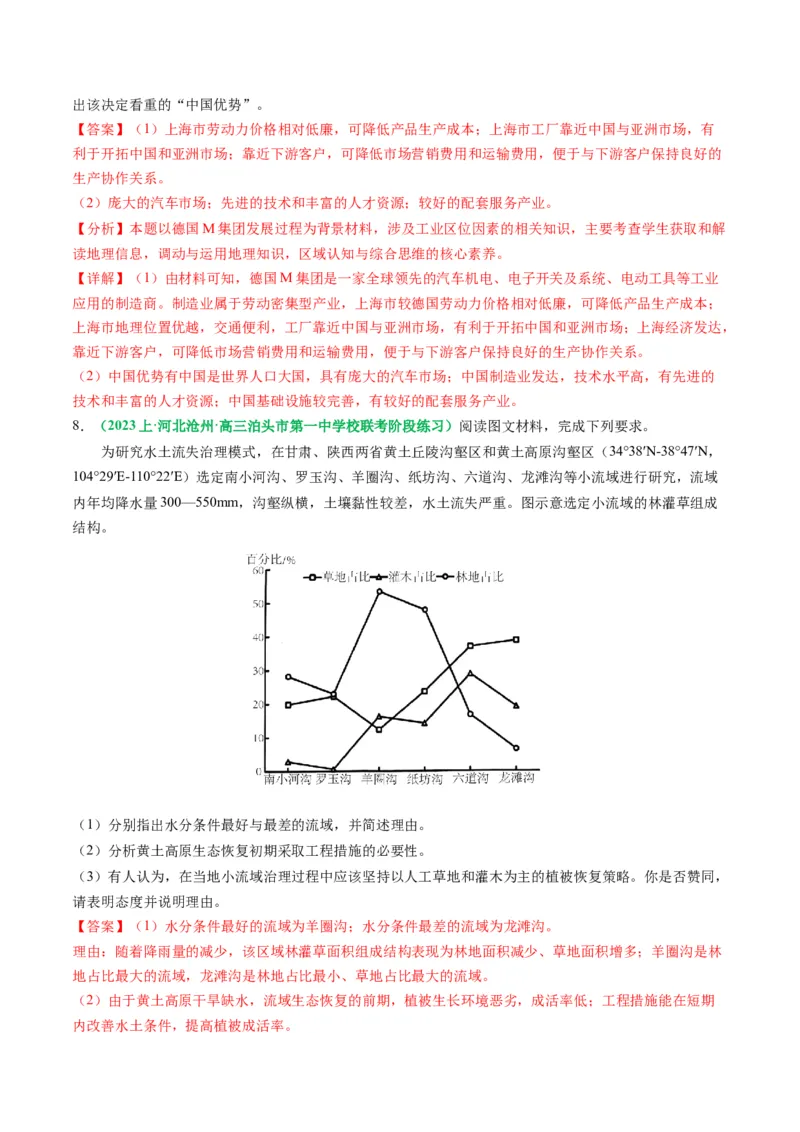 专题10地理综合题的有效策略（解析版）_9.2025地理总复习_2024年新高考资料_2.2024二轮复习_2024年高考地理二轮热点题型归纳与变式演练（新高考通用）
