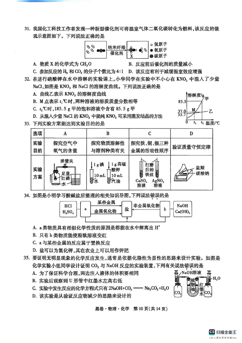物化黑卷_初中资料合集_2025《万唯中考&bull;黑白卷》多地方版（更30省）_2025《万唯中考&bull;黑白卷》7科全套（湖北）_物理化学