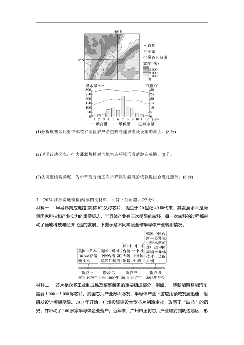 专题4　主题2　人文地理要素的拆分与综合_9.2025地理总复习_2025年新高考资料_二轮复习_2025年高考地理二轮复习讲义+专题强化练（学生版）_专题强化练