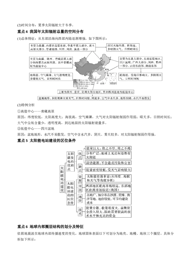 专题二宇宙中的地球（讲义）（原卷版）_9.2025地理总复习_2024年新高考资料_3.2024专项复习_备战2024年高考地理总复习专题考点+微专题集成讲练辑