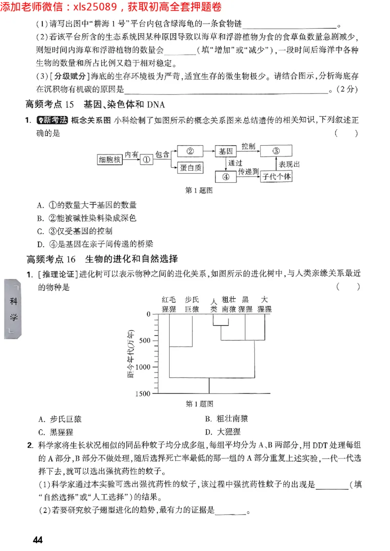 预定礼2025万唯数学科学中考预测题2025-5-151158273_初中资料合集_2025《万唯中考&bull;黑白卷》多地方版（更30省）_2025《万唯中考&bull;黑白卷》5科全套（浙江）