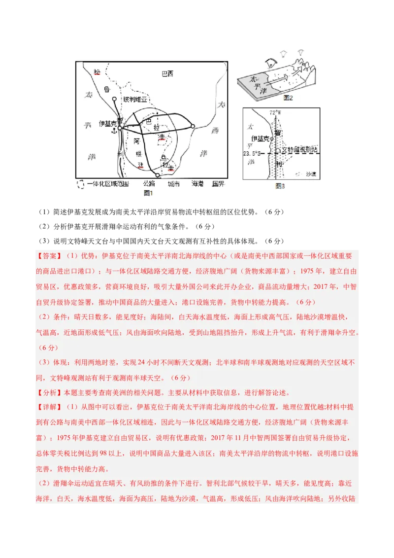专题16拉丁美洲与巴西（专项训练）-必刷题2025年高考地理一轮复习区域地理专项训练（解析版）_9.2025地理总复习_2025年新高考资料_一轮复习