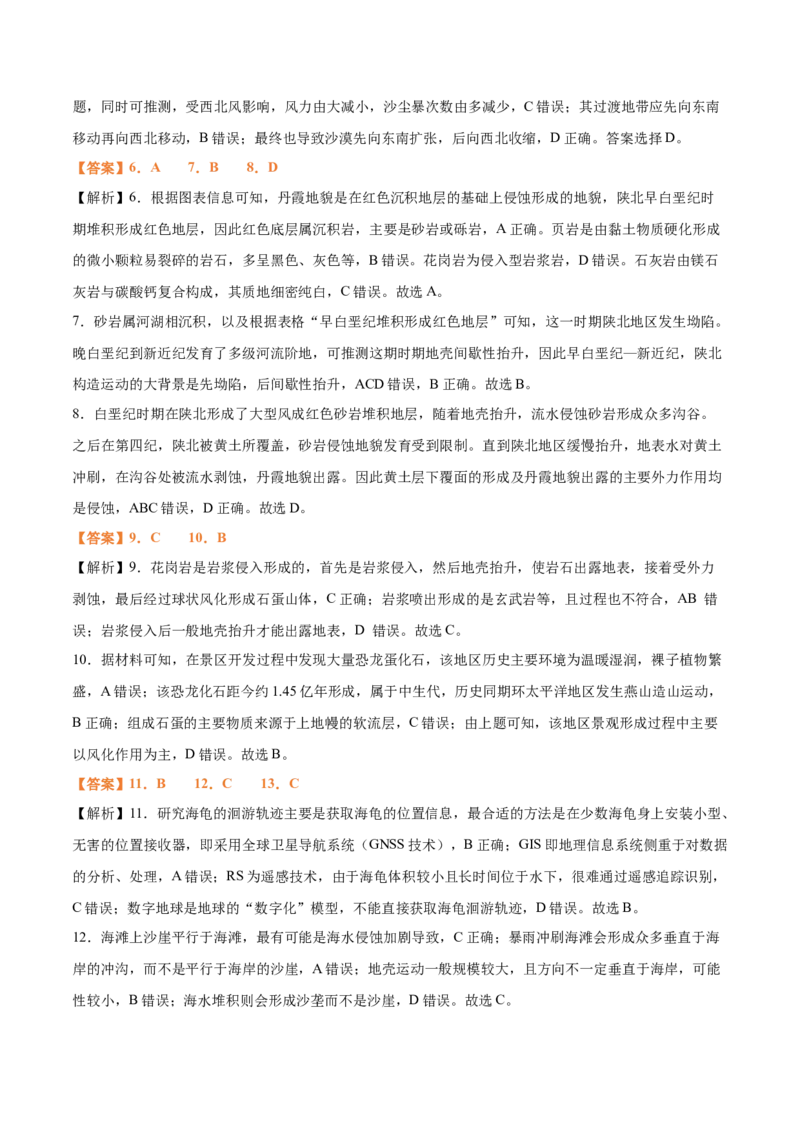 专题10外力作用与地表形态（思维导图+6大知识点+5个能力拓展）2025年高考地理一轮复习知识清单_9.2025地理总复习_2025年新高考资料_一轮复习_2025年高考地理一轮复习知识清单