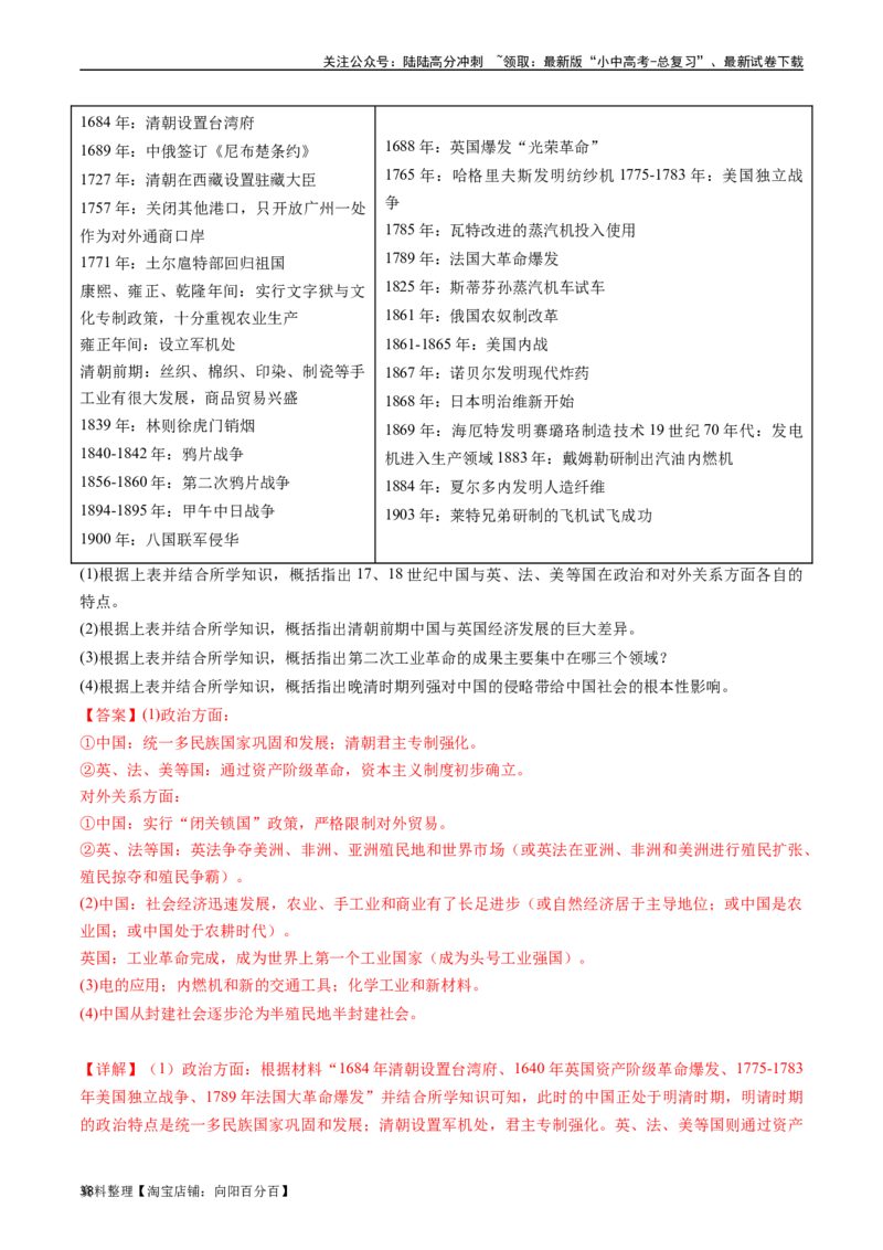 第5课第二次工业革命（解析版）_02中考总复习（2026版更新中）_06-历史-中考总复习_2024年中考复习资料_专项复习资料_完三年（2021-2023）中考历史真题分项汇编（全国通用）