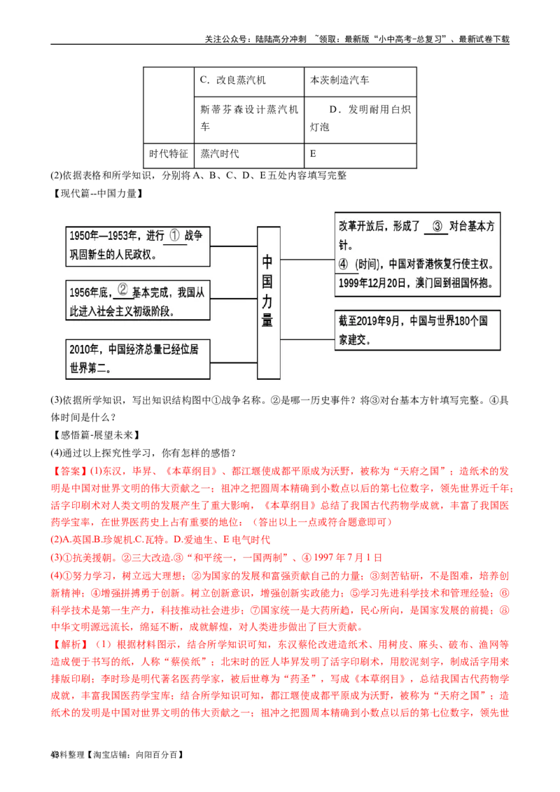 第5课第二次工业革命（解析版）_02中考总复习（2026版更新中）_06-历史-中考总复习_2024年中考复习资料_专项复习资料_完三年（2021-2023）中考历史真题分项汇编（全国通用）
