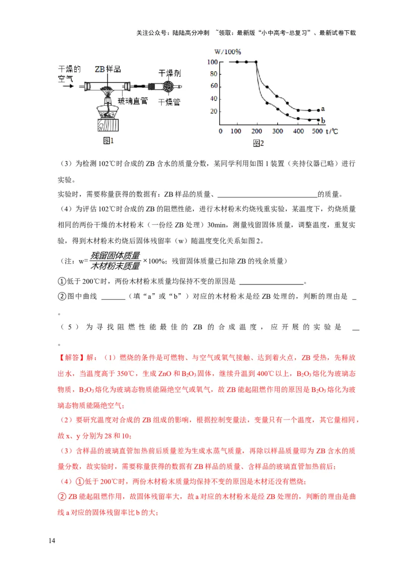 精练11化学实验探究（解析版）_02中考总复习（2026版更新中）_05-化学-中考总复习_2024年中考复习资料_二轮复习资料_2024年中考化学二轮题型突破限时精练