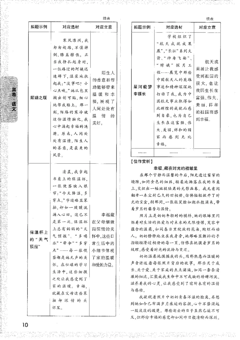 黑卷-答案解析_语文_初中资料合集_2025《万唯中考&bull;黑白卷》多地方版（更30省）_2025《万唯中考&bull;黑白卷》7科全套（安徽）_黑白卷-分开版_黑白卷-语文