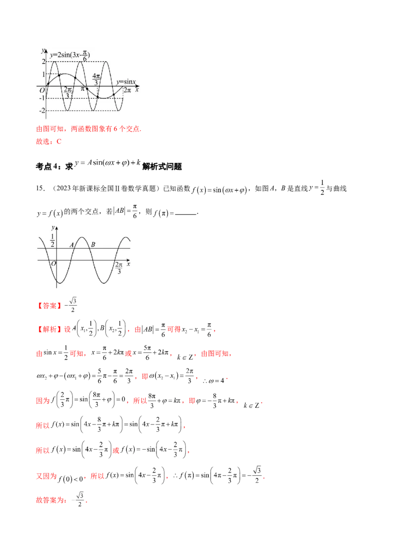 专题07三角函数（七大考点）（解析版）_2.2025数学总复习_2025年新高考资料_专项复习_三年（2022-2024）高考数学真题分类汇编（全国通用）（完结）