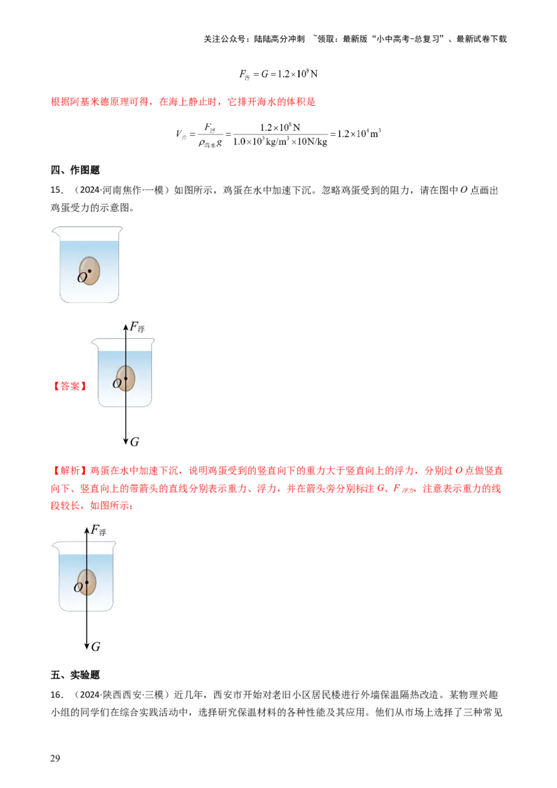 通关06质量与密度、压强、浮力-备战2024年中考物理抢分秘籍（全国通用）（解析版）_02中考总复习（2026版更新中）_04-物理-中考总复习_2024年中考复习资料_三轮复习