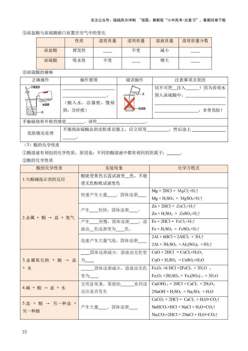 速记三中考必考核心知识（讲练）（原卷版）_02中考总复习（2026版更新中）_05-化学-中考总复习_2025年中考复习资料_2025中考二轮课件ppt+讲义+练习化学_讲义+练习