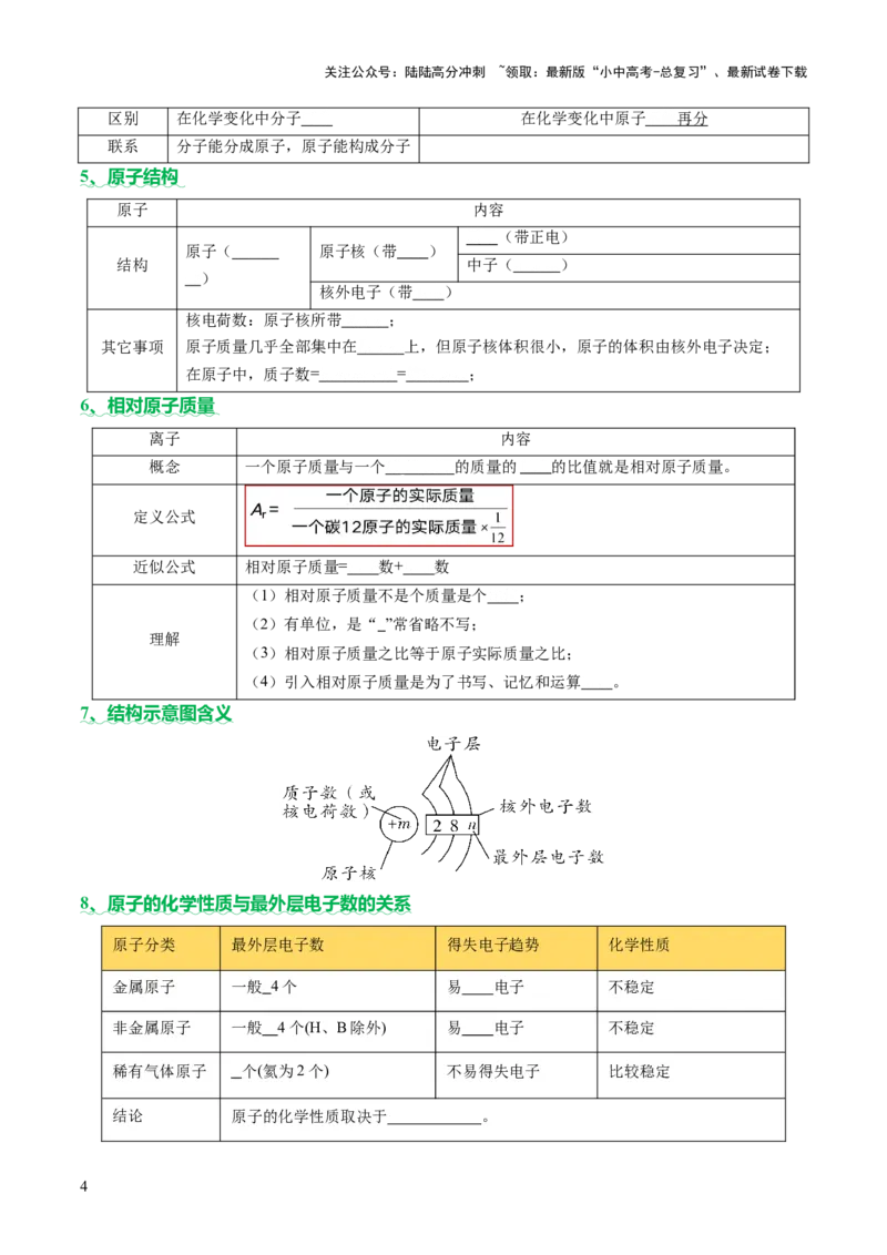 速记三中考必考核心知识（讲练）（原卷版）_02中考总复习（2026版更新中）_05-化学-中考总复习_2025年中考复习资料_2025中考二轮课件ppt+讲义+练习化学_讲义+练习