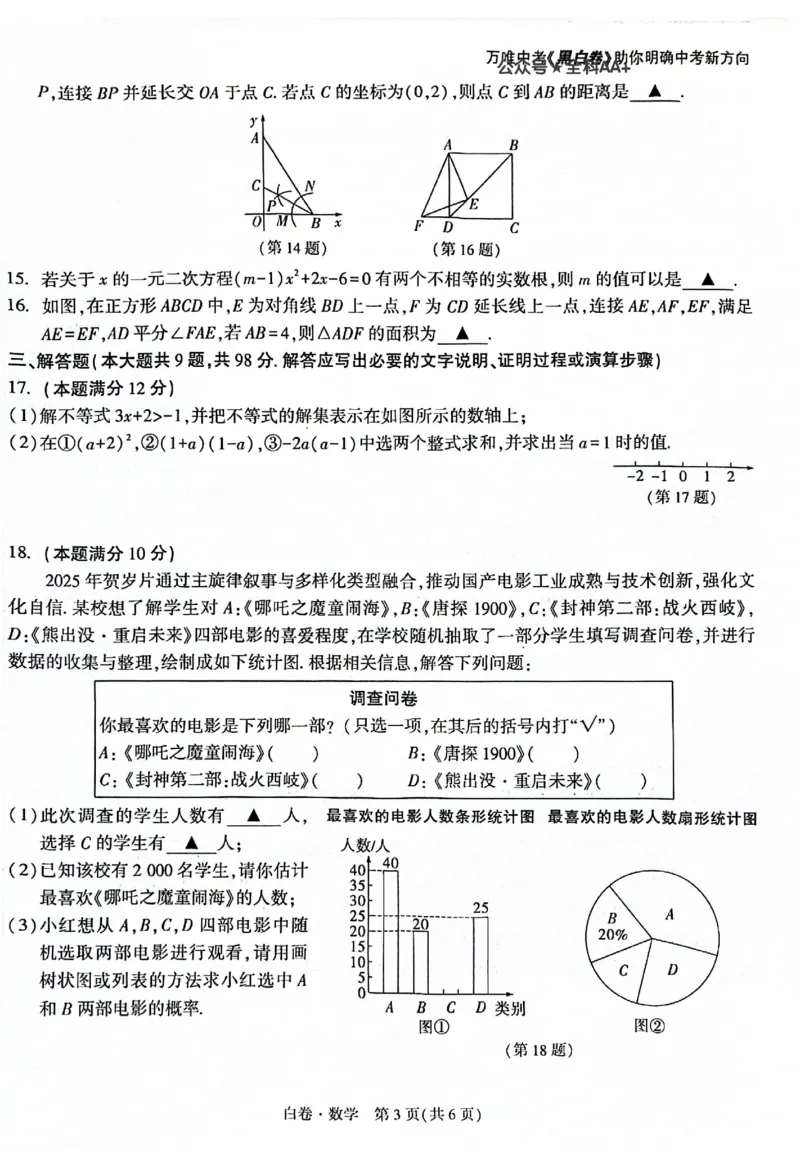 2025《万唯中考&bull;贵州黑白卷》合订本_初中资料合集_2025《万唯中考&bull;黑白卷》多地方版（更30省）_2025《万唯中考&bull;黑白卷》5科全套（贵州）